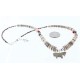 Certified Authentic Navajo .925 Sterling Silver Graduated Melon Shell and Jasper Native American Necklace 750113-6