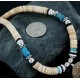 Certified Authentic Navajo .925 Sterling Silver Graduated Melon Shell and Jasper Turquoise Native American Necklace 370898965382