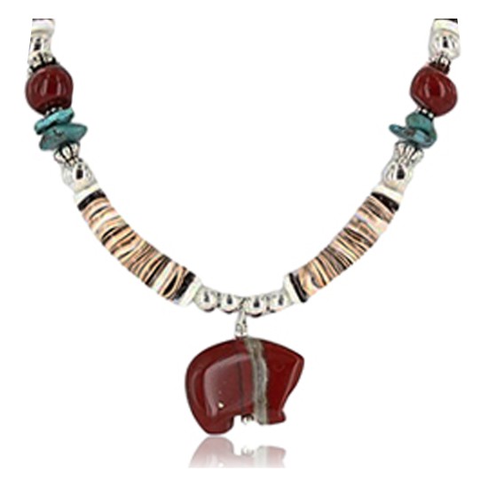 Certified Authentic Navajo .925 Sterling Silver Graduated Melon Shell and Jasper Turquoise Native American Necklace 390828052729 Certified Authentic Navajo .925 Sterling Silver Graduated Melon Shell and Jasper Turquoise Native American Necklace 390828052729
