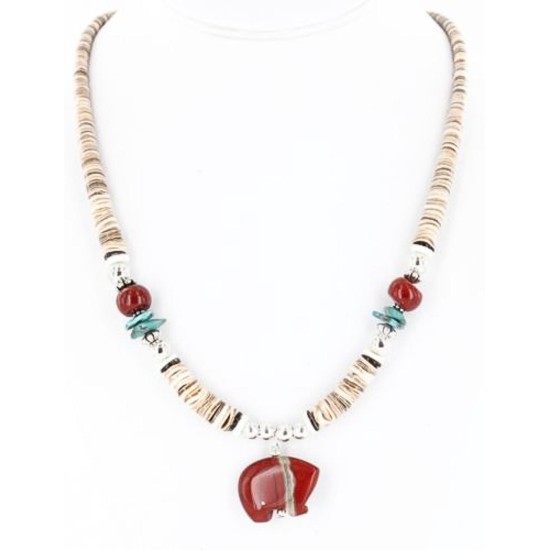 Certified Authentic Navajo .925 Sterling Silver Graduated Melon Shell and Jasper Turquoise Native American Necklace 390828052729 Certified Authentic Navajo .925 Sterling Silver Graduated Melon Shell and Jasper Turquoise Native American Necklace 390828052729