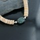 Certified Authentic Navajo .925 Sterling Silver Graduated Melon Shell and ST Turquoise Native American Necklace 15151-22