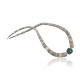 Certified Authentic Navajo .925 Sterling Silver Graduated Melon Shell and ST Turquoise Native American Necklace 15151-6 Certified Authentic Navajo .925 Sterling Silver Graduated Melon Shell and ST Turquoise Native American Necklace 15151-6