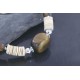 Certified Authentic Navajo .925 Sterling Silver Graduated Melon Shell and Tigers Eye Turquoise Native American Necklace 15562-108