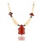 Certified Authentic Navajo .925 Sterling Silver Graduated Melon Shell and Turquoise Jasper Native American Necklace 390767822601