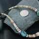Certified Authentic Navajo .925 Sterling Silver Graduated Melon Shell and Turquoise Native American Necklace 15213-40 Clearance 390667558776 15213-40 (by LomaSiiva)