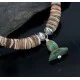 Navajo .925 Sterling Silver Graduated Melon Shell and Turquoise Native American Necklace 15213-8 Navajo .925 Sterling Silver Graduated Melon Shell and Turquoise Native American Necklace 15213-8