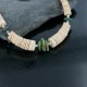 Certified Authentic Navajo .925 Sterling Silver Graduated Melon Shell and Turquoise Native American Necklace 15383-27