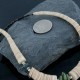 Certified Authentic Navajo .925 Sterling Silver Graduated Melon Shell and Turquoise Native American Necklace 15383-27