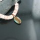 Certified Authentic Navajo .925 Sterling Silver Graduated Melon Shell and Turquoise Native American Necklace 15432-6