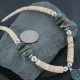 Certified Authentic Navajo .925 Sterling Silver Graduated Melon Shell and Turquoise Native American Necklace 15554-24 Certified Authentic Navajo .925 Sterling Silver Graduated Melon Shell and Turquoise Native American Necklace 15554-24