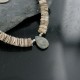 Certified Authentic Navajo .925 Sterling Silver Graduated Melon Shell and Turquoise Native American Necklace 15562-17 Certified Authentic Navajo .925 Sterling Silver Graduated Melon Shell and Turquoise Native American Necklace 15562-17