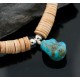 Certified Authentic Navajo .925 Sterling Silver Graduated Melon Shell and Turquoise Native American Necklace 370873985202