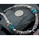 Certified Authentic Navajo .925 Sterling Silver Graduated Melon Shell and Turquoise Native American Necklace 370876623711