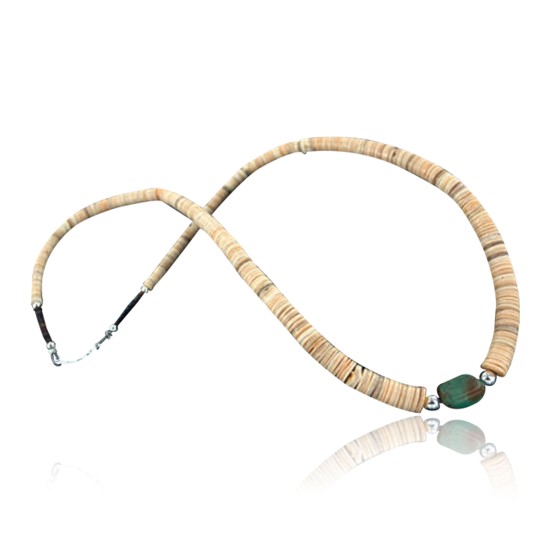 Certified Authentic Navajo .925 Sterling Silver Graduated Melon Shell and Turquoise Native American Necklace 370887790736 Certified Authentic Navajo .925 Sterling Silver Graduated Melon Shell and Turquoise Native American Necklace 370887790736