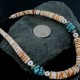 Certified Authentic Navajo .925 Sterling Silver Graduated Melon Shell and Turquoise Native American Necklace 370902827823