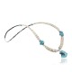 Certified Authentic Navajo .925 Sterling Silver Graduated Melon Shell and Turquoise Native American Necklace 370909132740