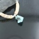 Certified Authentic Navajo .925 Sterling Silver Graduated Melon Shell and Turquoise Native American Necklace 370909132740