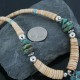 Certified Authentic Navajo .925 Sterling Silver Graduated Melon Shell and Turquoise Native American Necklace 370910452741