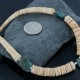 Certified Authentic Navajo .925 Sterling Silver Graduated Melon Shell and Turquoise Native American Necklace 370917400099