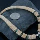 Certified Authentic Navajo .925 Sterling Silver Graduated Melon Shell and Turquoise Native American Necklace 370918167064