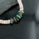 Certified Authentic Navajo .925 Sterling Silver Graduated Melon Shell and Turquoise Native American Necklace 370920558008