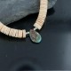 Certified Authentic Navajo .925 Sterling Silver Graduated Melon Shell and Turquoise Native American Necklace 370921230479