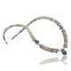 Certified Authentic Navajo .925 Sterling Silver Graduated Melon Shell and Turquoise Native American Necklace 370923100476