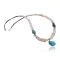 Certified Authentic Navajo .925 Sterling Silver Graduated Melon Shell and Turquoise Native American Necklace 370923427228