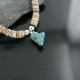 Certified Authentic Navajo .925 Sterling Silver Graduated Melon Shell and Turquoise Native American Necklace 370924169813