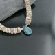Certified Authentic Navajo .925 Sterling Silver Graduated Melon Shell and Turquoise Native American Necklace 370926044760