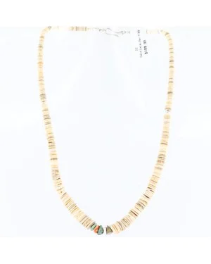 Certified Authentic Navajo .925 Sterling Silver Graduated Melon Shell and Turquoise Native American Necklace 370999117747 Certified Authentic Navajo .925 Sterling Silver Graduated Melon Shell and Turquoise Native American Necklace 370999117747