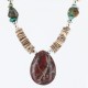 Certified Authentic Navajo .925 Sterling Silver Graduated Melon Shell and Turquoise Native American Necklace 371001002445