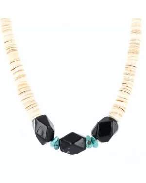 Certified Authentic Navajo .925 Sterling Silver Graduated Melon Shell and Turquoise Native American Necklace 371001696190 Certified Authentic Navajo .925 Sterling Silver Graduated Melon Shell and Turquoise Native American Necklace 371001696190