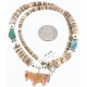 Certified Authentic Navajo .925 Sterling Silver Graduated Melon Shell and Turquoise Native American Necklace 371010510377 Certified Authentic Navajo .925 Sterling Silver Graduated Melon Shell and Turquoise Native American Necklace 371010510377