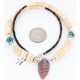 Certified Authentic Navajo .925 Sterling Silver Graduated Melon Shell and Turquoise Native American Necklace 371024277295