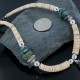 Certified Authentic Navajo .925 Sterling Silver Graduated Melon Shell and Turquoise Native American Necklace 390674472202