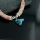 Certified Authentic Navajo .925 Sterling Silver Graduated Melon Shell and Turquoise Native American Necklace 390677238514