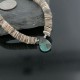 Certified Authentic Navajo .925 Sterling Silver Graduated Melon Shell and Turquoise Native American Necklace 390679301486