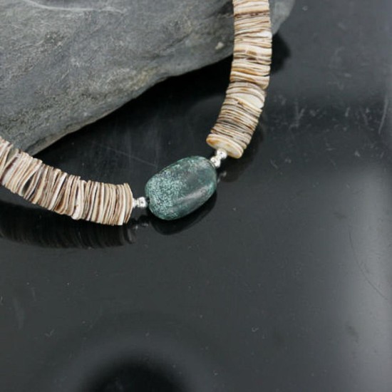 Navajo .925 Sterling Silver Graduated Melon Shell and Turquoise Native American Necklace 390681816854 Navajo .925 Sterling Silver Graduated Melon Shell and Turquoise Native American Necklace 390681816854