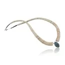 Certified Authentic Navajo .925 Sterling Silver Graduated Melon Shell and Turquoise Native American Necklace 390683075556