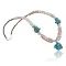 Certified Authentic Navajo .925 Sterling Silver Graduated Melon Shell and Turquoise Native American Necklace 390683545603