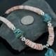 Certified Authentic Navajo .925 Sterling Silver Graduated Melon Shell and Turquoise Native American Necklace 390683545603
