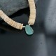 Certified Authentic Navajo .925 Sterling Silver Graduated Melon Shell and Turquoise Native American Necklace 390683845051