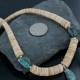 Certified Authentic Navajo .925 Sterling Silver Graduated Melon Shell and Turquoise Native American Necklace 390685682335