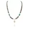Certified Authentic Navajo .925 Sterling Silver Graduated Melon Shell and Turquoise Native American Necklace 390839452859