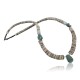 Certified Authentic Navajo .925 Sterling Silver Graduated Melon Shell and Turquoise Native American Necklace 7501008-37
