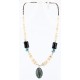 Certified Authentic Navajo .925 Sterling Silver Graduated Melon Shell and Turquoise ONYX Native American Necklace 750109-2 Certified Authentic Navajo .925 Sterling Silver Graduated Melon Shell and Turquoise ONYX Native American Necklace 750109-2