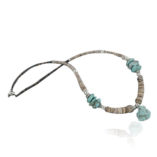 Certified Authentic Navajo .925 Sterling Silver Graduated Melon Shell Native American Necklace 370928348118