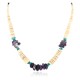 Certified Authentic Navajo .925 Sterling Silver Graduated Melon Shell Turquoise and Amethyst Native American Necklace 25249-2