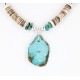 Certified Authentic Navajo .925 Sterling Silver Graduated Spiny and Turquoise Native American Necklace 390827264130